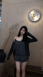 LAYERED CHECK TWIN SET