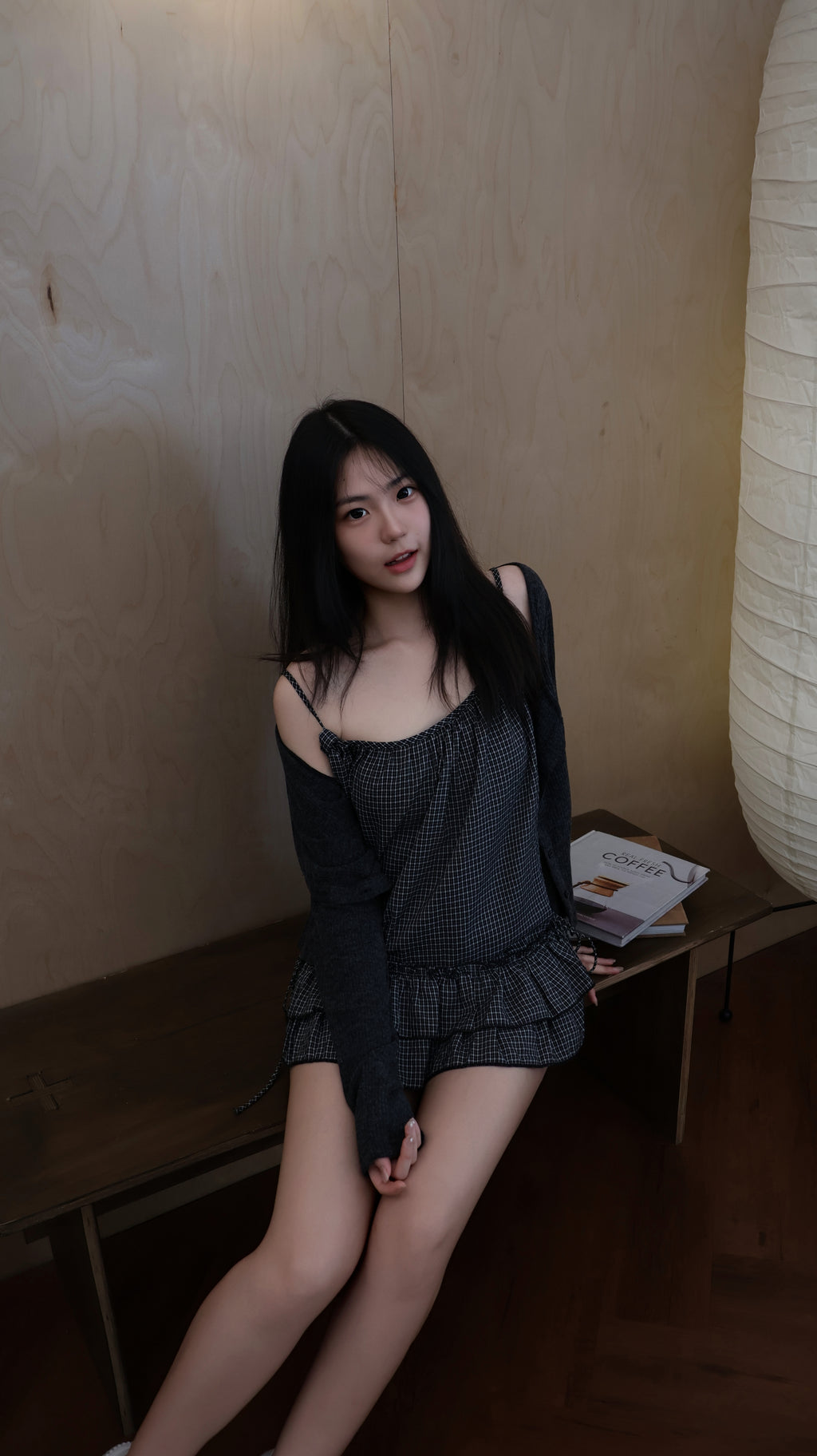 LAYERED CHECK TWIN SET