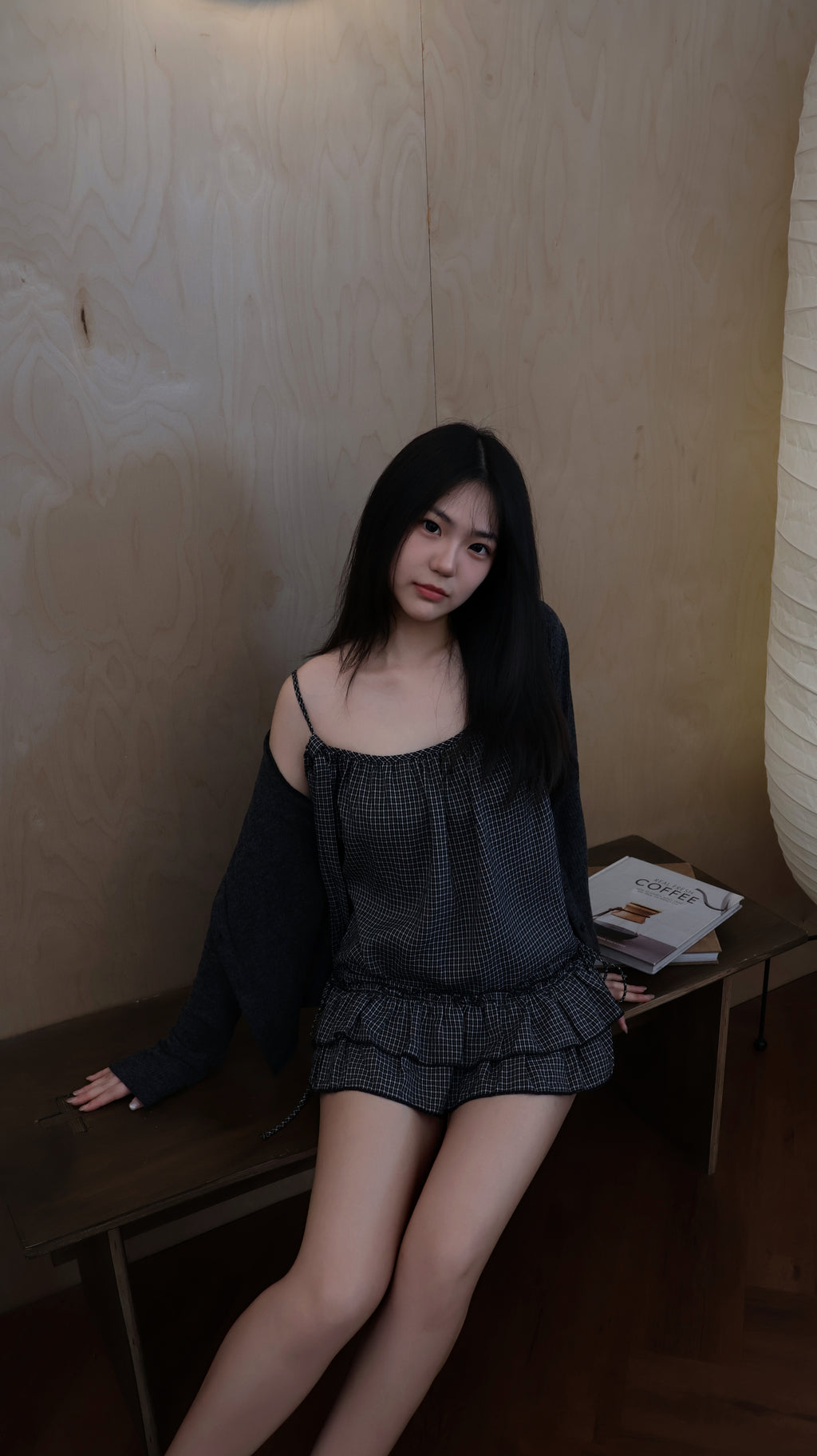 LAYERED CHECK TWIN SET