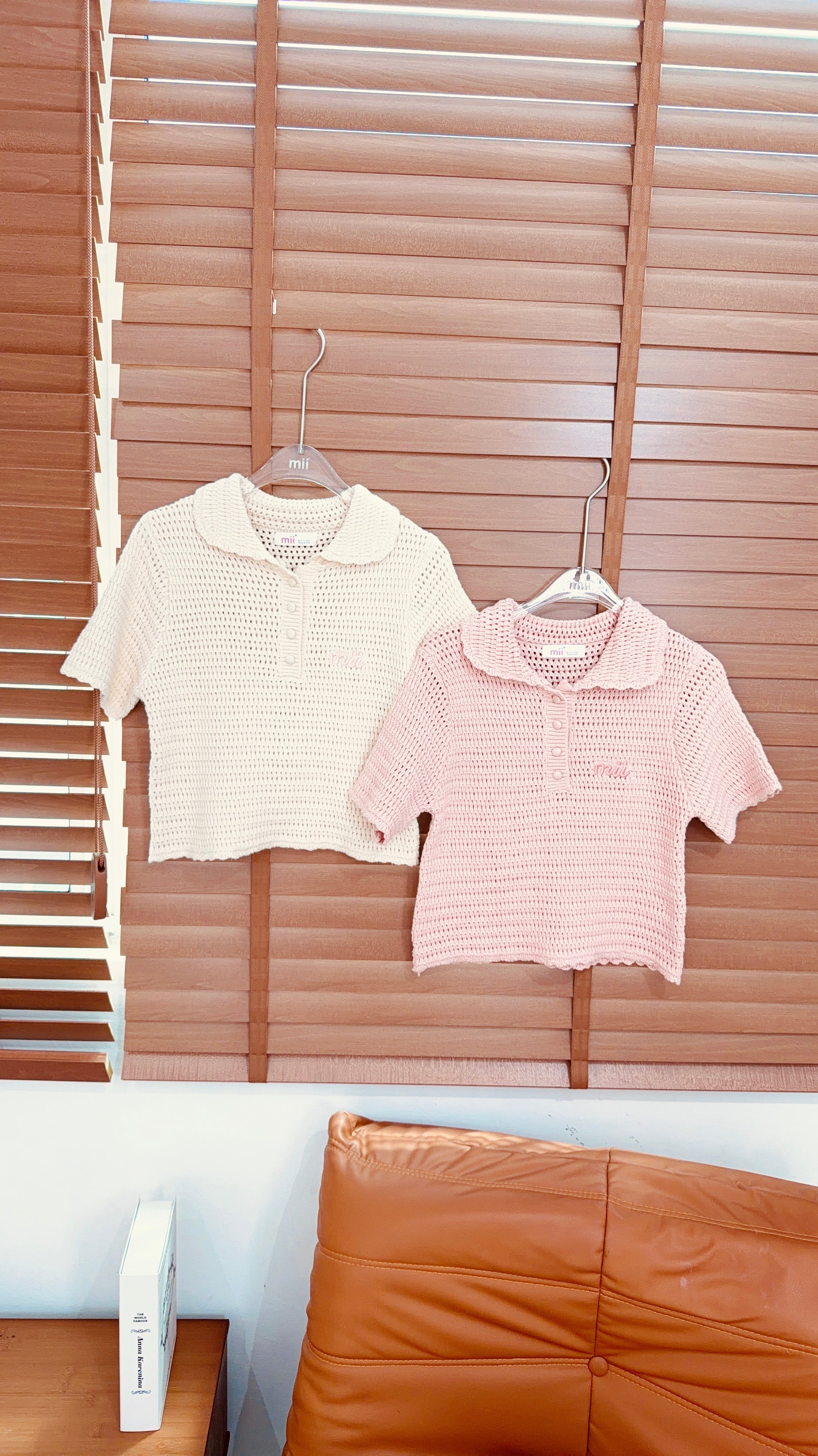CROCHET POLO TEE