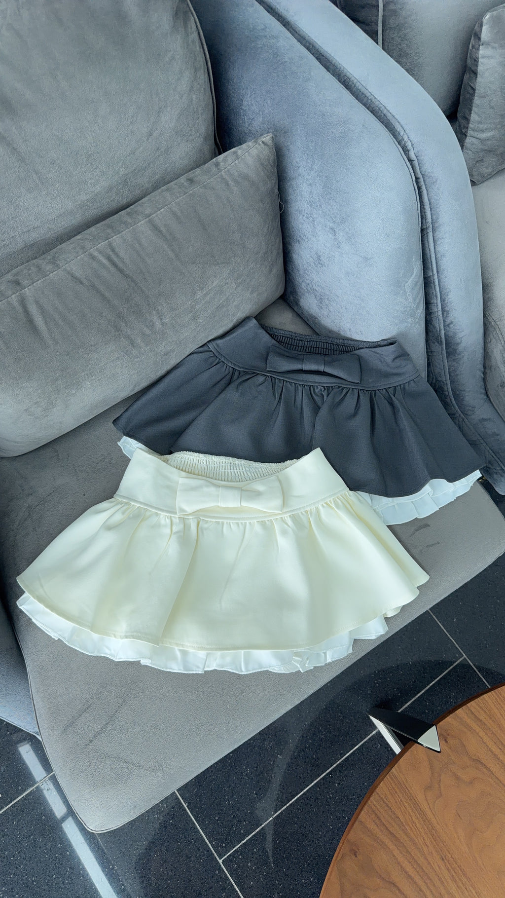 BOW PEPLUM SKIRT