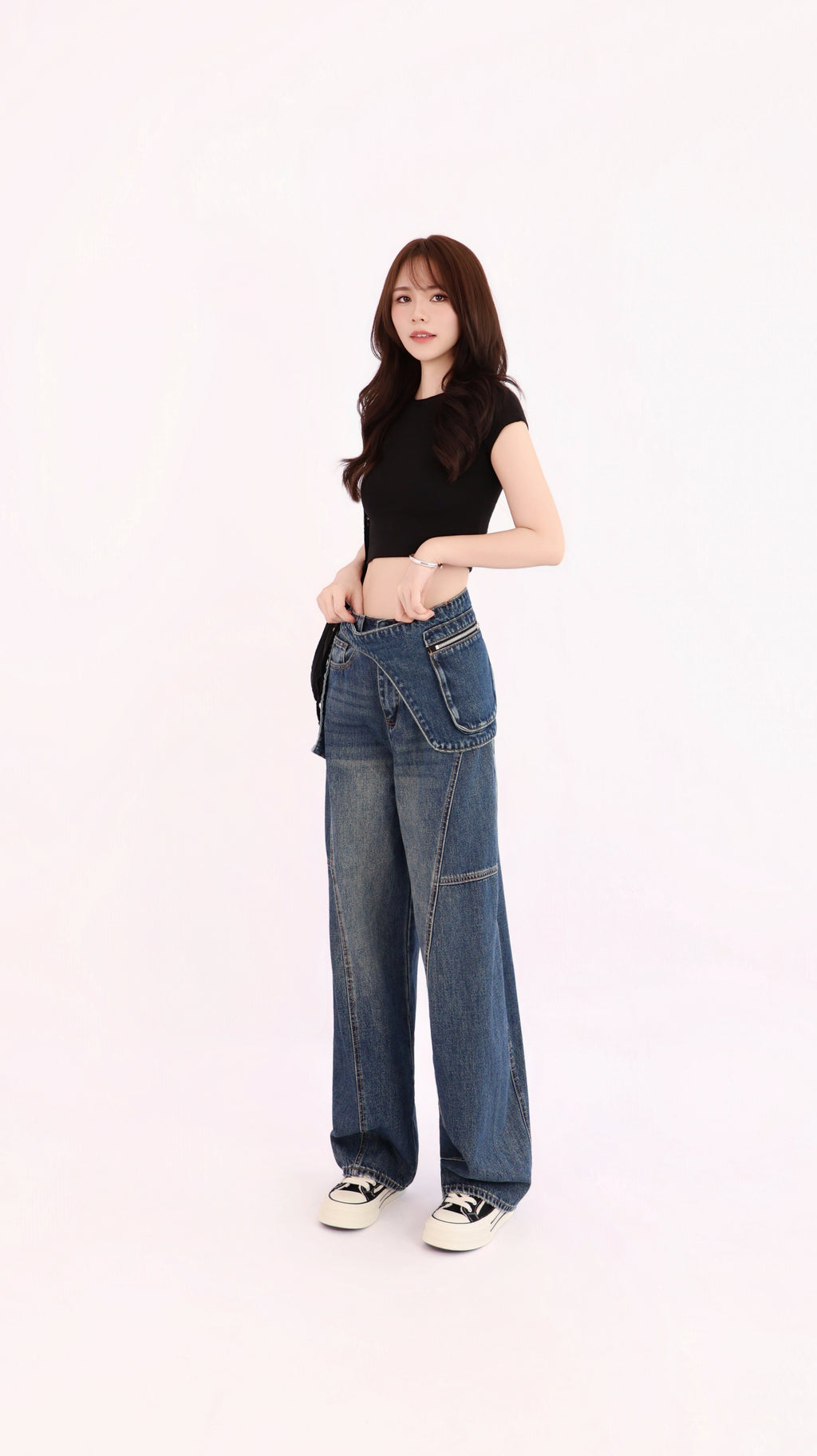 DETACHABLE POCKET DENIM PANT