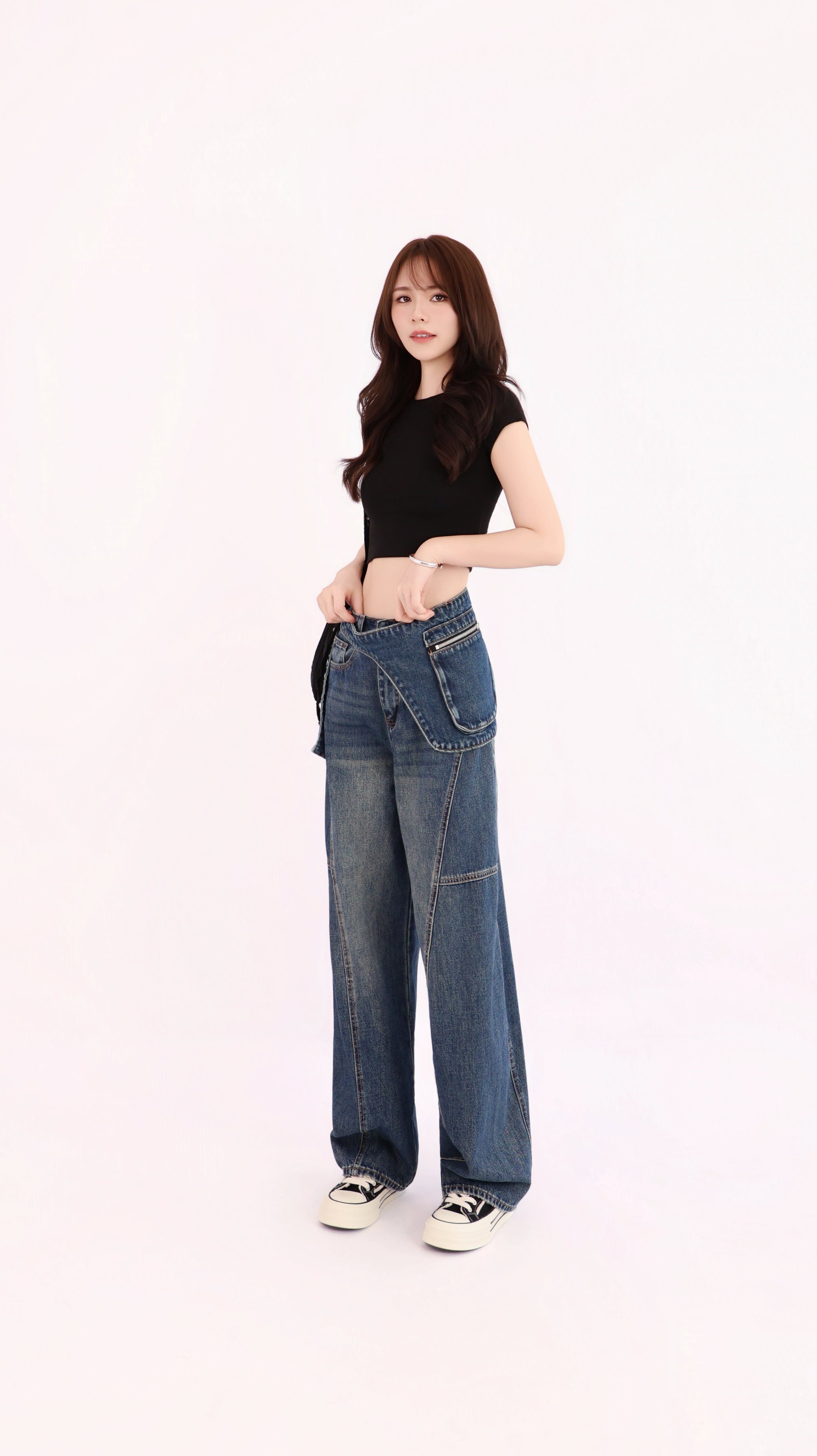 DETACHABLE POCKET DENIM PANT
