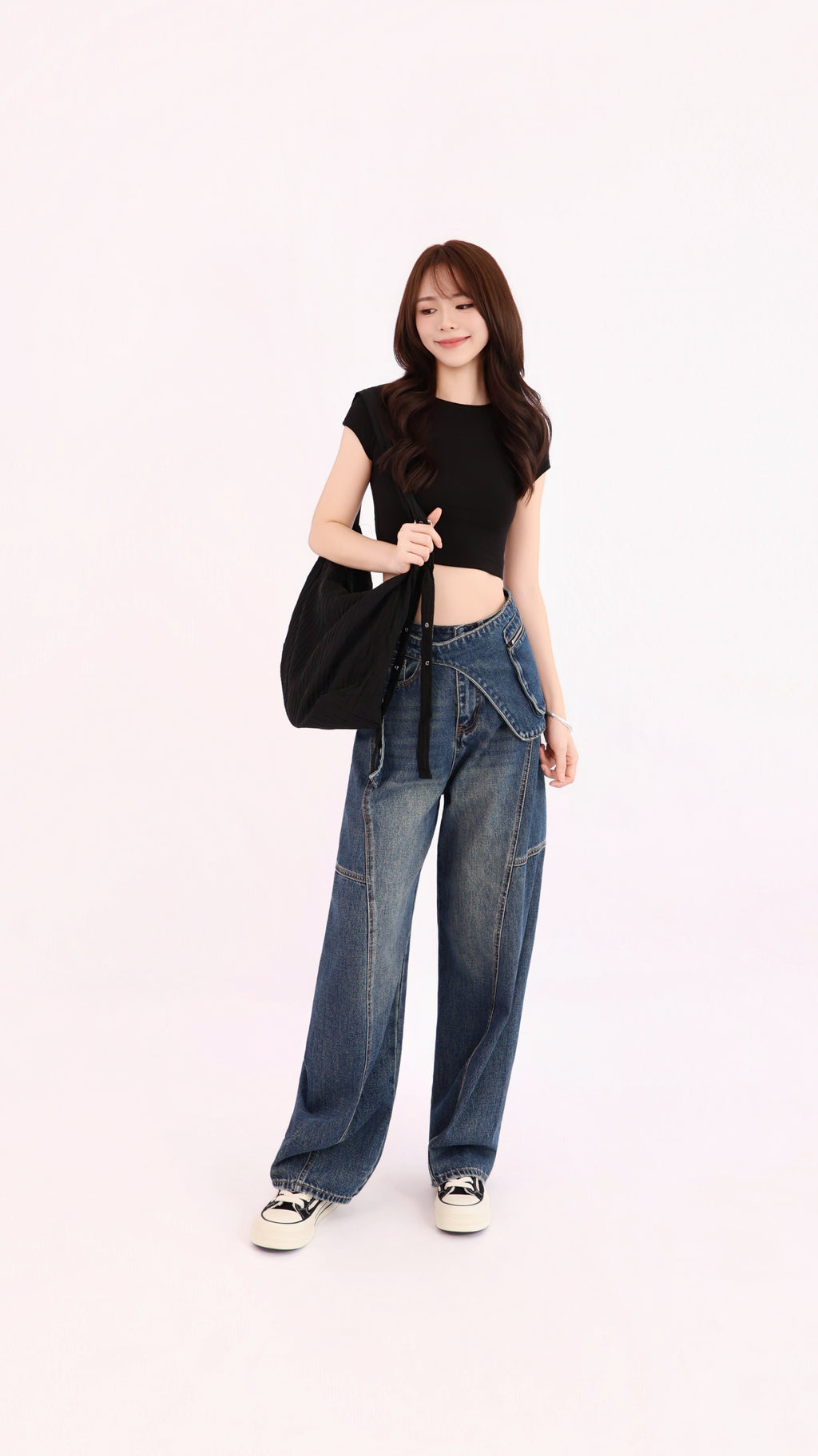 DETACHABLE POCKET DENIM PANT