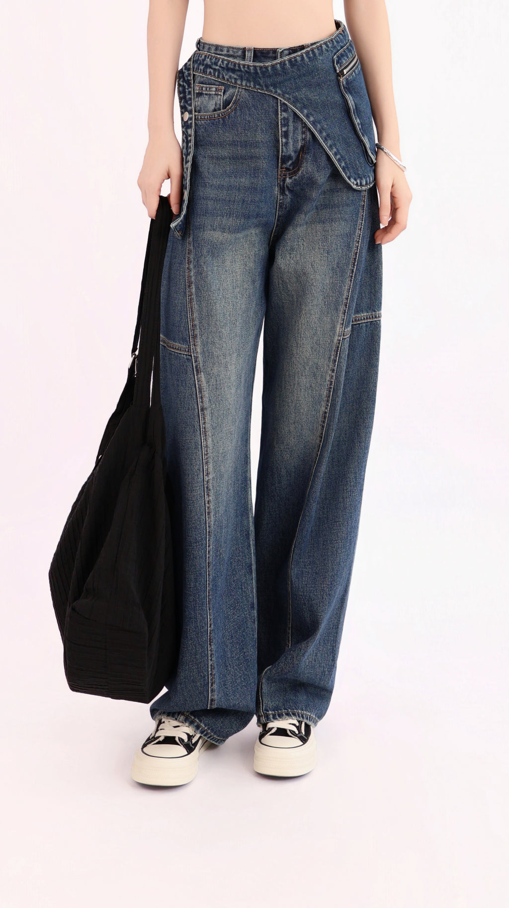 DETACHABLE POCKET DENIM PANT