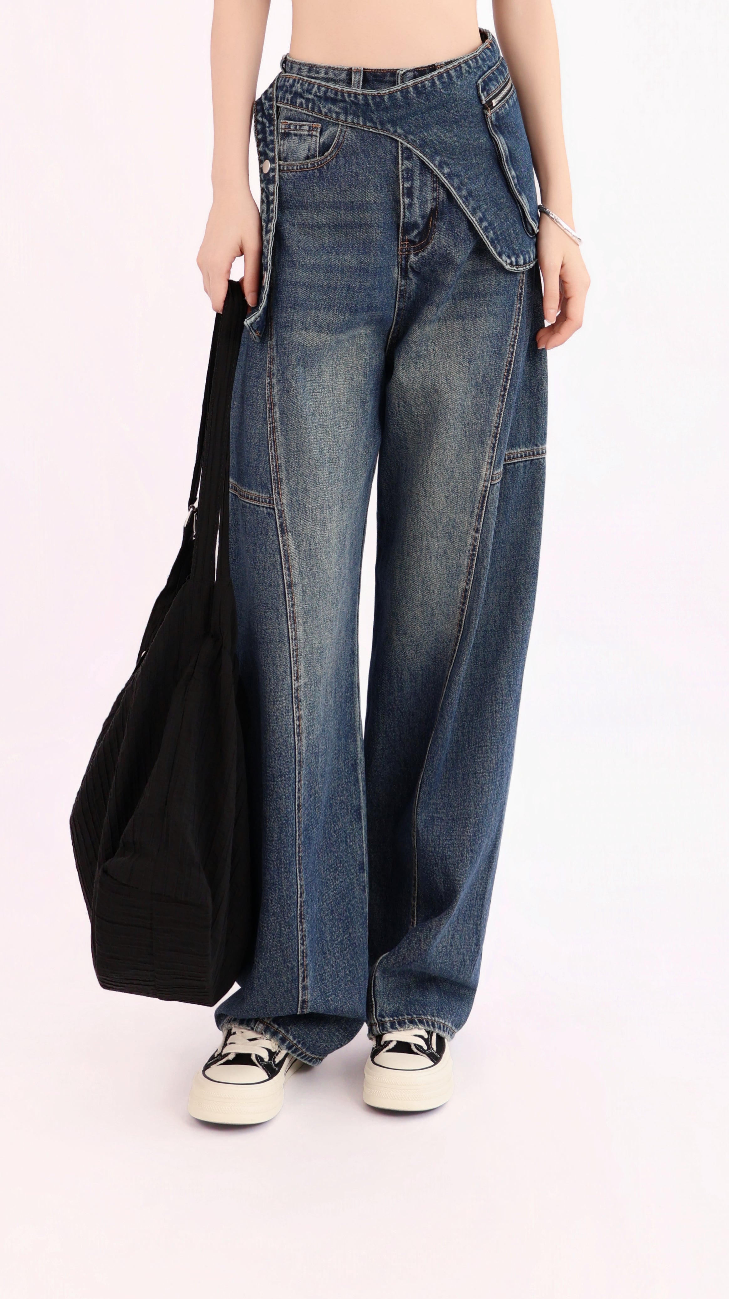 DETACHABLE POCKET DENIM PANT