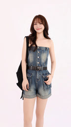 DENIM ROMPER