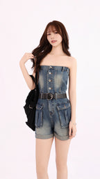 DENIM ROMPER