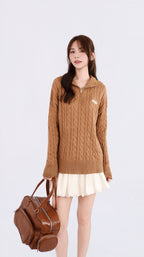 VARSITY ZIP KNIT