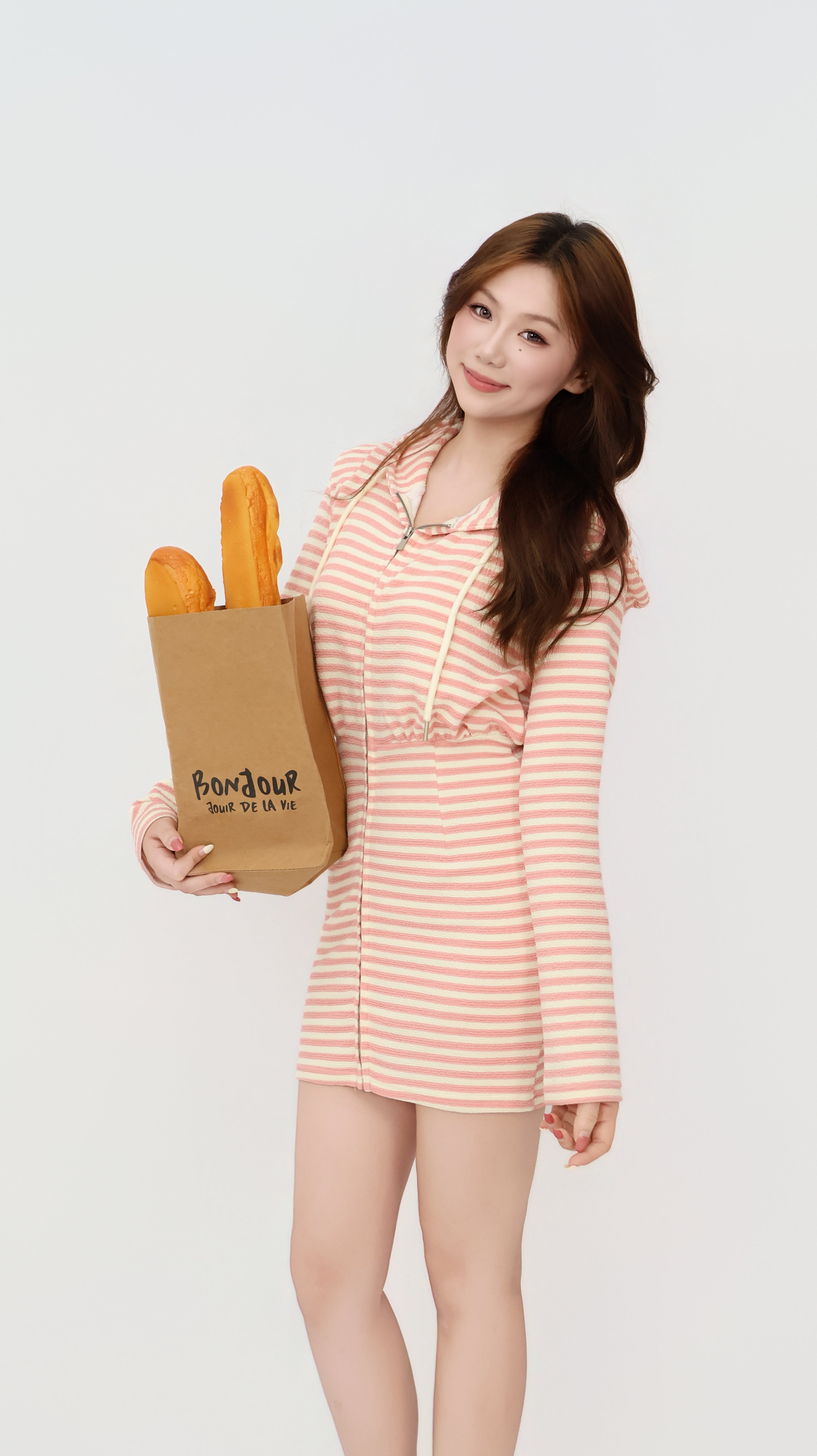 STRIPE HOODIE DRESS