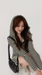 STRIPE HOODIE DRESS