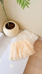 LACE RUFFLE MINI SKIRT
