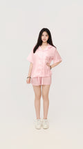 SATIN STRIPE LOUNGE SET
