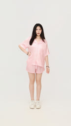 SATIN STRIPE LOUNGE SET