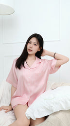 SATIN STRIPE LOUNGE SET