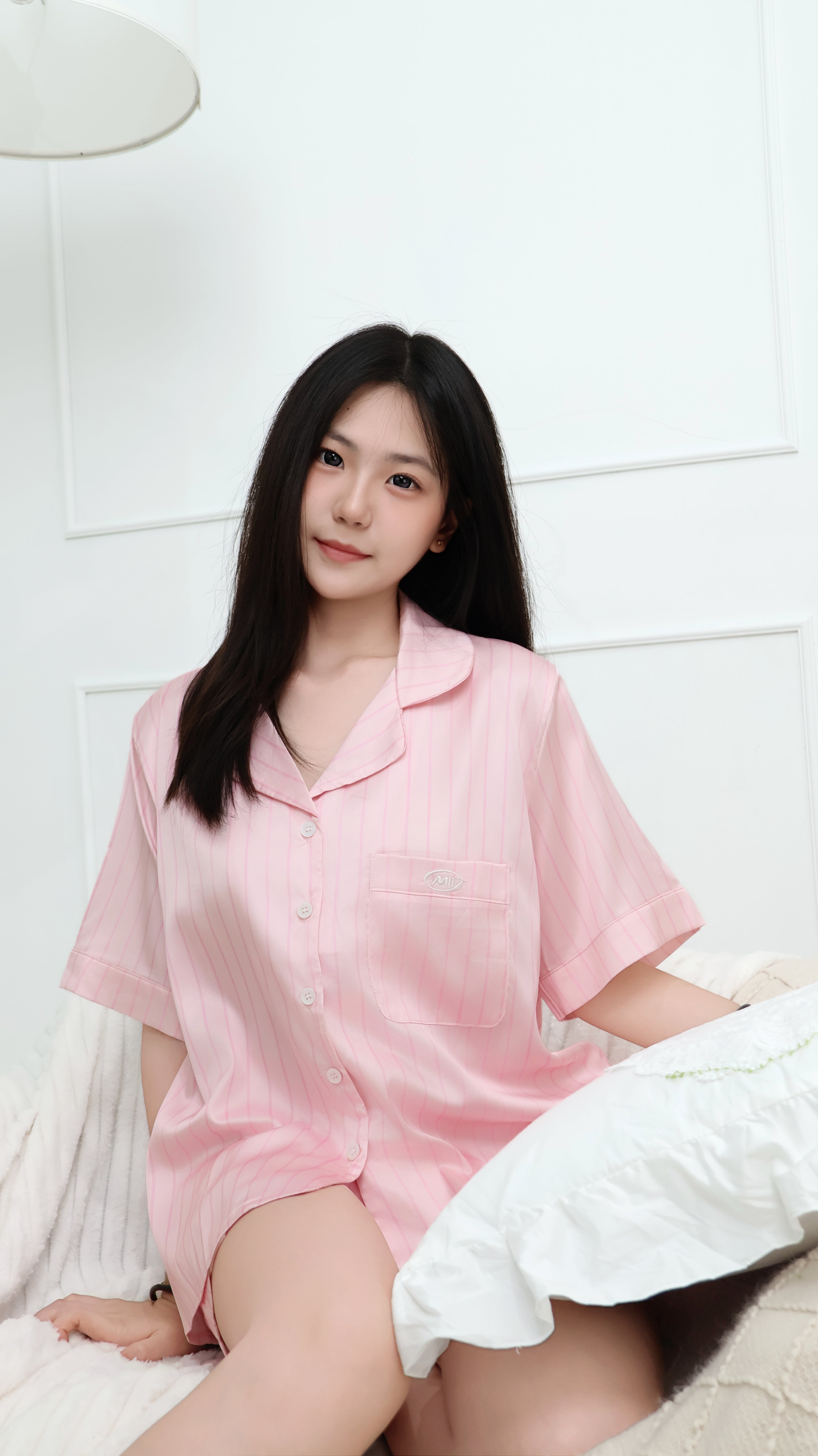 SATIN STRIPE LOUNGE SET