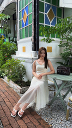 LACE TRIM SLIP DRESS