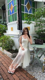 LACE TRIM SLIP DRESS