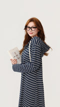 STRIPE HOODIE DRESS