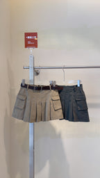 PLEATED CARGO SKIRT