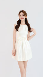 BOW SATIN DRESS