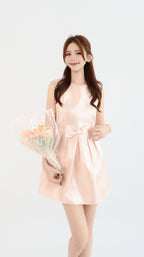 BOW SATIN DRESS
