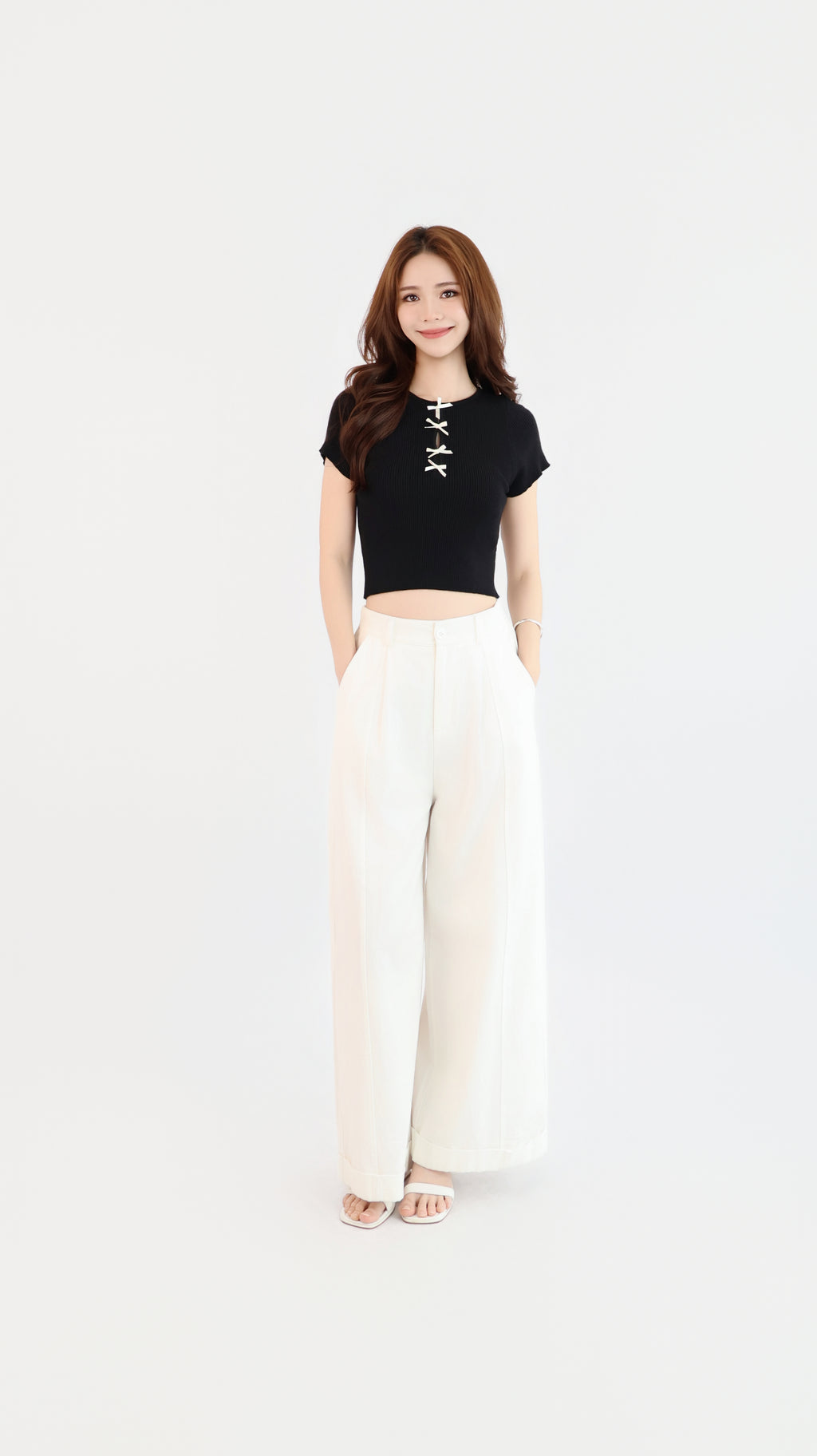 RIBBON BOW KNIT TOP