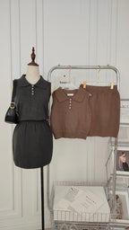 KNIT TOP + SKIRT SET